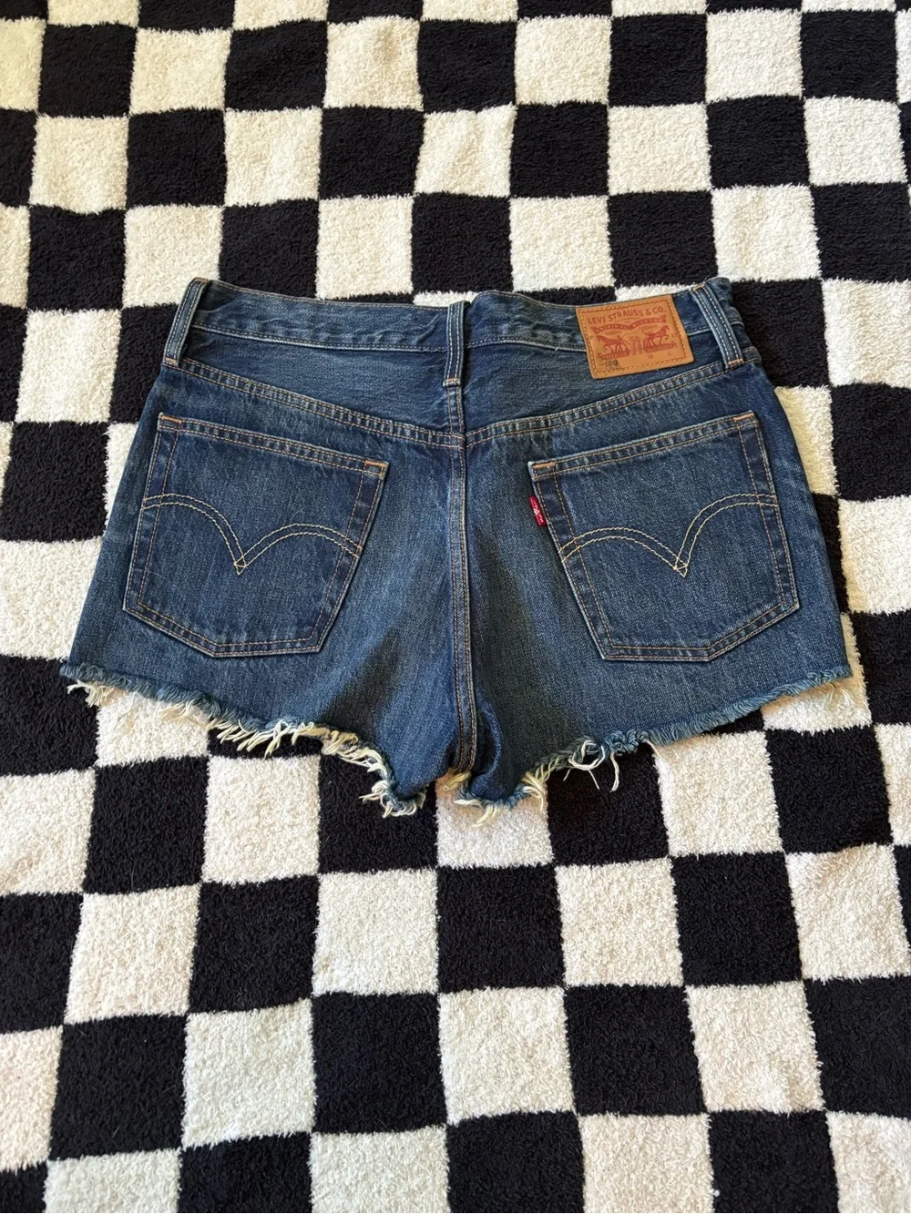 Levi's Dark Blue Denim Shorts Size 27